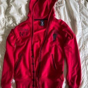 Crooks and Castles button up hoodie